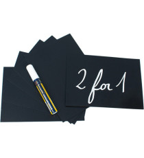 Targhette - 10,5 x 15 cm (A6) - nero - Securit - set 20 pezzi Targhette - 10,5 x 15 cm (A6) - nero - Securit - set 20 pezzi