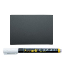 Targhette - 7,4 x 10,5 cm (A7) - nero - Securit - set 20 pezzi