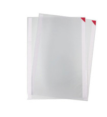 Tasca a L - con retro adesivo - A3 - rosso - Djois - conf. 2 pezzi Tasca a L - con retro adesivo - A3 - rosso - Djois - conf. 2 pezzi