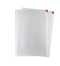 Tasca a L - con retro adesivo - A3 - rosso - Djois - conf. 2 pezzi Tasca a L - con retro adesivo - A3 - rosso - Djois - conf. 2 pezzi