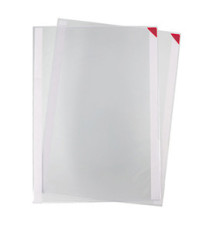 Tasca a L - con retro adesivo - A4 - rosso - Djois - conf. 5 pezzi Tasca a L - con retro adesivo - A4 - rosso - Djois - conf. 5 pezzi