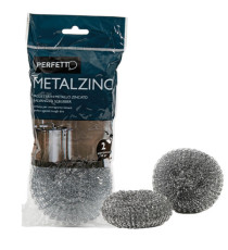 Spugna zincata - 30 gr - metallo zincato - Perfetto - conf. 2 pezzi