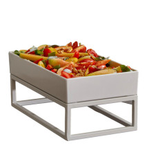 Stand buffet GN 1/3 - 32,5 x 17,6 x 16 cm - metallo -  bianco - Leone Stand buffet GN 1/3 - 32,5 x 17,6 x 16 cm - metallo -  bianco - Leone
