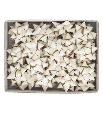 Stelle di nastro carta erba - 20 mm x diam. 9 cm - avorio - Brizzolari - conf. 36 pezzi Stelle di nastro carta erba - 20 mm x diam. 9 cm - avorio - Brizzolari - conf. 36 pezzi