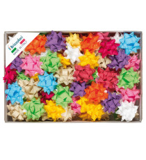 Stelle in Rafia sintetica - 14 mm - colori primaverili assortiti - Brizzolari - conf. 100 pezzi Stelle in Rafia sintetica - 14 mm - colori primaverili assortiti - Brizzolari - conf. 100 pezzi