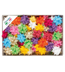 Stelle in Rafia sintetica - 19 mm - colori primaverili assortiti - Brizzolari - conf. 70 pezzi Stelle in Rafia sintetica - 19 mm - colori primaverili assortiti - Brizzolari - conf. 70 pezzi