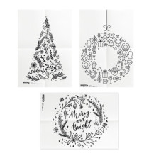 Stencil - foglio A2 - 'NATALE' - Securit - set 3 pezzi Stencil - foglio A2 - 'NATALE' - Securit - set 3 pezzi