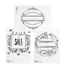 Stencil - foglio A2 - 'SCONTI' - Securit - set 3 pezzi Stencil - foglio A2 - 'SCONTI' - Securit - set 3 pezzi
