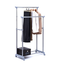 Stender appendiabiti AC9002 - doppio - 90 cm - grigio/cromo - Serena Group Stender appendiabiti AC9002 - doppio - 90 cm - grigio/cromo - Serena Group