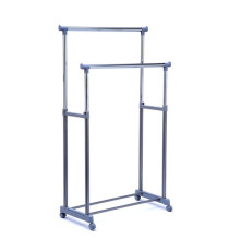 Stender appendiabiti AC9002 - doppio - 90 cm - grigio/cromo - Serena Group Stender appendiabiti AC9002 - doppio - 90 cm - grigio/cromo - Serena Group