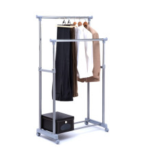 Stender appendiabiti AC9002 - doppio - 90 cm - grigio/cromo - Serena Group Stender appendiabiti AC9002 - doppio - 90 cm - grigio/cromo - Serena Group