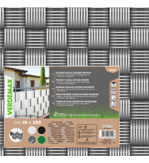 Striscia di occultazione privacy - 19 x 205 cm - PVC - grigio - Verdemax Striscia di occultazione privacy - 19 x 205 cm - PVC - grigio - Verdemax