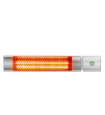 Stufa a infrarossi Sunset - esterno/interno - 2000 W - 62,3 x 10,6 x 7,2 cm - argento - CFG Stufa a infrarossi Sunset - esterno/interno - 2000 W - 62,3 x 10,6 x 7,2 cm - argento - CFG