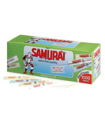 Stuzzicadente - doppia punta - in betulla - imbustato singolarmente - Samurai Party - conf. 1000 pezzi Stuzzicadente - doppia punta - in betulla - imbustato singolarmente - Samurai Party - conf. 1000 pezzi
