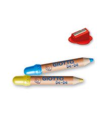 Supermatitoni - diametro mina 7 mm - lavabili - colori assortiti - con temperino - Giotto - astuccio 6 pezzi Supermatitoni - diametro mina 7 mm - lavabili - colori assortiti - con temperino - Giotto - astuccio 6 pezzi