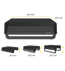 Supporto monitor Breyta - pieghevole - 8,2 x 35,4 x 30,4 cm - nero - Fellowes