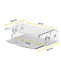 Supporto monitor regolabile Clarity - 35x25,6x7-13cm - Fellowes Supporto monitor regolabile Clarity - 35x25,6x7-13cm - Fellowes