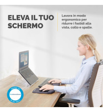 Supporto notebook Clarity - 35x27x13,4-20,4cm - Fellowes