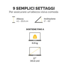 Supporto notebook Professional Series - hub USB - leggio - Fellowes