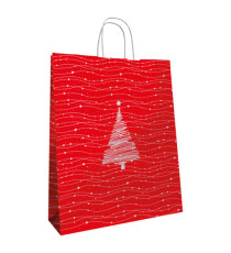 Shopper - maniglie cordino - 22 x 10 x 29 cm - carta kraft - albero natale - Mainetti Bags - conf. 25 pezzi Shopper - maniglie cordino - 22 x 10 x 29 cm - carta kraft - albero natale - Mainetti Bags - conf. 25 pezzi