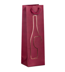 Shopper portabottiglie - con manici in corda - 12 x 37 x 9 cm - rosso - Rex Sadoch Shopper portabottiglie - con manici in corda - 12 x 37 x 9 cm - rosso - Rex Sadoch