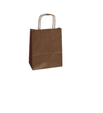Shopper Twisted - maniglie cordino - 18  x 8 x 24 cm - carta kraft - marrone - Mainetti Bags - conf. 25 pezzi Shopper Twisted - maniglie cordino - 18  x 8 x 24 cm - carta kraft - marrone - Mainetti Bags - conf. 25 pezzi