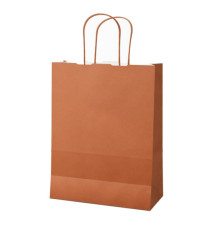 Shopper Twisted - maniglie cordino - 36 x 12 x 41 cm - carta kraft - terracotta - Mainetti Bags - conf. 25 pezzi