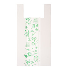 Shoppers Maxi - 30 x 60 cm - mater-bi - bianco - scatola 500 pezzi