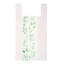 Shoppers Maxi - 30 x 60 cm - mater-bi - bianco - scatola 500 pezzi