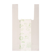 Shoppers Mini - 22 x 40 cm - mater-bi - bianco - scatola 500 pezzi