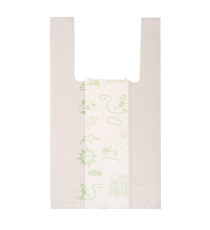 Shoppers Mini - 22 x 40 cm - mater-bi - bianco - scatola 500 pezzi