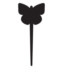 Silhouette Tags - forma farfalla - nero - Securit - set 5 pezzi Silhouette Tags - forma farfalla - nero - Securit - set 5 pezzi