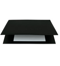Sottomani doppio in similpelle - nero - 48 x 32 cm - City Time