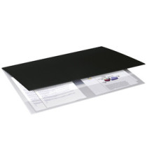 Sottomano Soft - doppio con tasca interna trasparente - 49 x 34,5 cm - plastica - nero - Arda