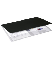 Sottomano Soft - doppio con tasca interna trasparente - 49 x 34,5 cm - plastica - nero - Arda