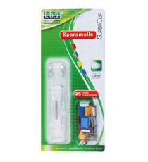 Sparamolle SuperClip - 25 mollette incluse - misure assortite - colori assortiti - Lebez