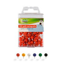 Spilli cartografici a sfera - rosso - Lebez - scatola 100 pezzi Spilli cartografici a sfera - rosso - Lebez - scatola 100 pezzi