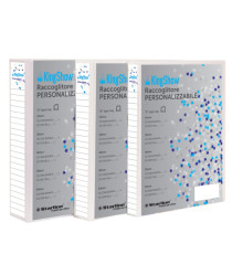 Raccoglitore personalizzabile KingShow - 22 x 30 cm - 4 anelli a D 25 mm - dorso 4 cm - bianco - Starline