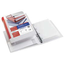 Raccoglitore personalizzabile Stelvio TI - 4 anelli a D 40 mm - dorso 5,5 cm - 22 x 30 cm - bianco - Sei Rota