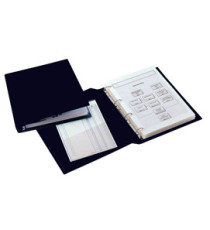 Raccoglitore Sanremo 2000 - 22 x 30 cm - 4 anelli a D 25 mm - dorso 4 cm - nero - Sei Rota