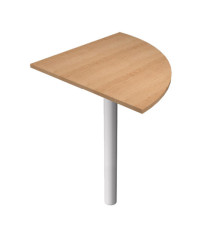 Raccordo angolare 90° per scrivanie Easy - 80 x 80 cm - faggio/grigio alluminio