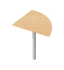 Raccordo angolare 90° per scrivanie Easy - 80 x 80 cm - faggio/grigio alluminio Raccordo angolare 90° per scrivanie Easy - 80 x 80 cm - faggio/grigio alluminio