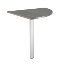 Raccordo angolare 90° per scrivanie Easy - 80 x 80 cm - frassino toscano/grigio alluminio