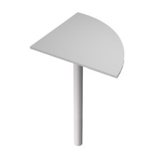 Raccordo angolare 90° per scrivanie Easy - 80 x 80 cm - grigio/grigio alluminio