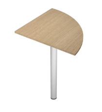 Raccordo angolare 90° per scrivanie Easy - 80 x 80 cm - rovere/grigio alluminio