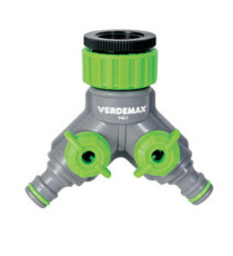 Raccordo rubinetto - 2 uscite regolabili - Verdemax