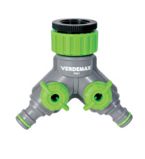 Raccordo rubinetto - 2 uscite regolabili - Verdemax