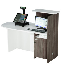 Reception concept - sinistra - 143 x 83 x 117 cm - bianco/frassino toscano