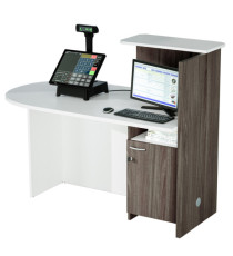 Reception concept - sinistra - 143 x 83 x 117 cm - bianco/frassino toscano