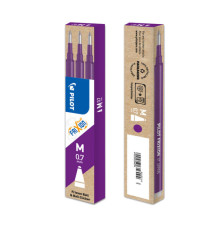 Refill a sfera Frixionball - punta 0,7mm - viola - Pilot - conf. 3 pezzi
